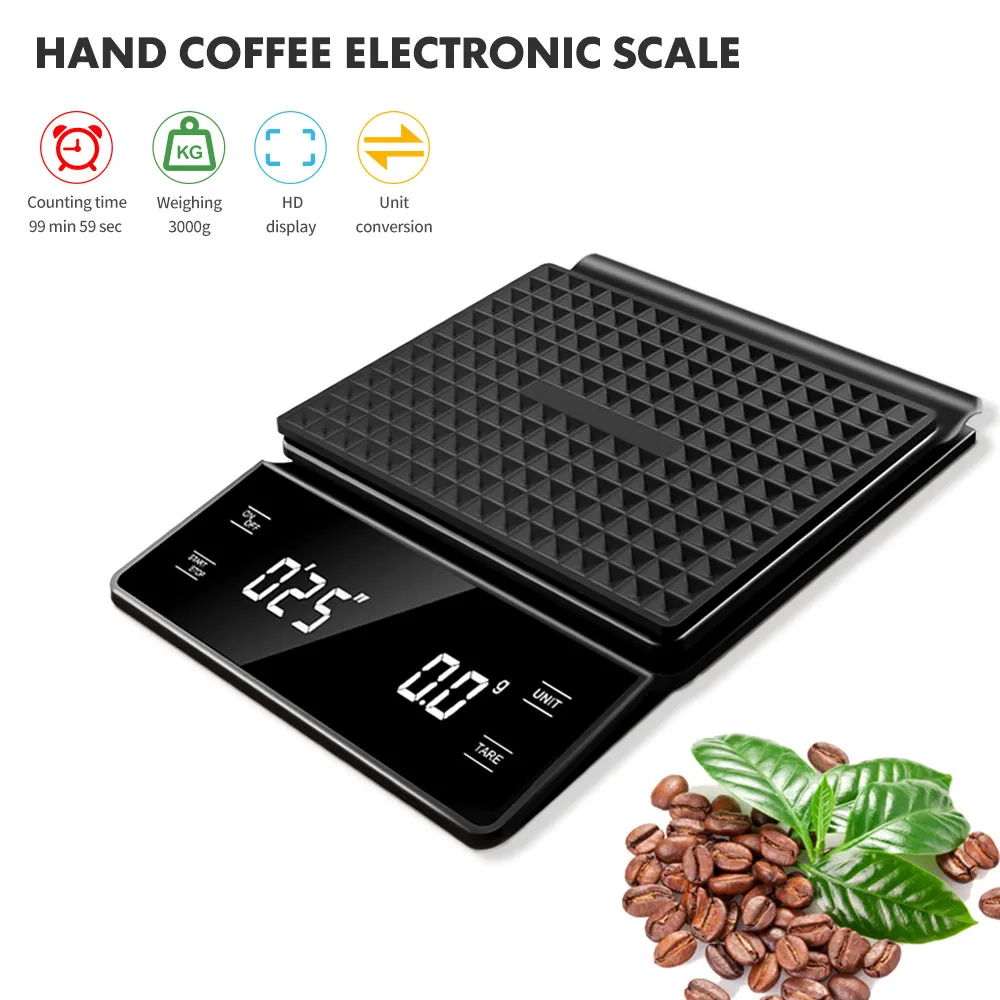 Scale Drip Timer - 3kg/0.1g 커피 저울 타이머 포함 주방