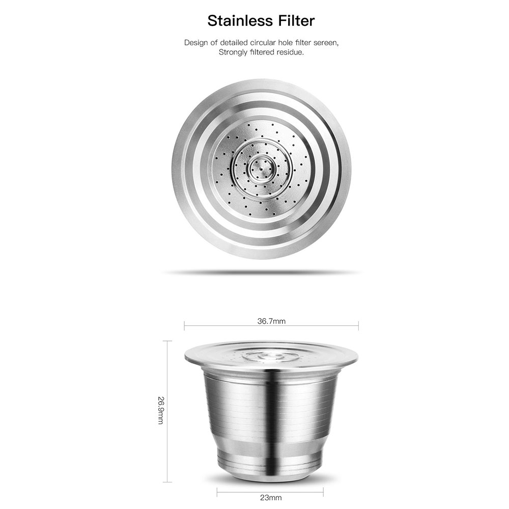 네스프레소 재사용 가능한 커피 캡슐 스테인레스 스틸 리 - Coffee Equipment For Sale 리뷰 및 가격