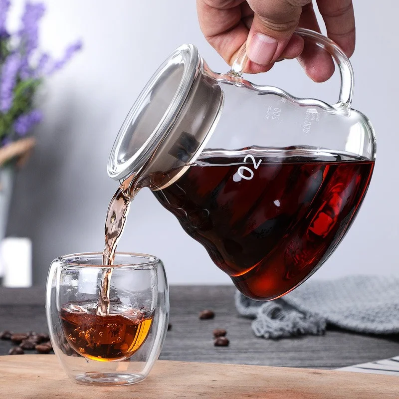 뚜껑이 있는 핸드 브루 커피 물병, 구름 모양 투명 유 - Coffee Equipment For Sale 리뷰 및 가격