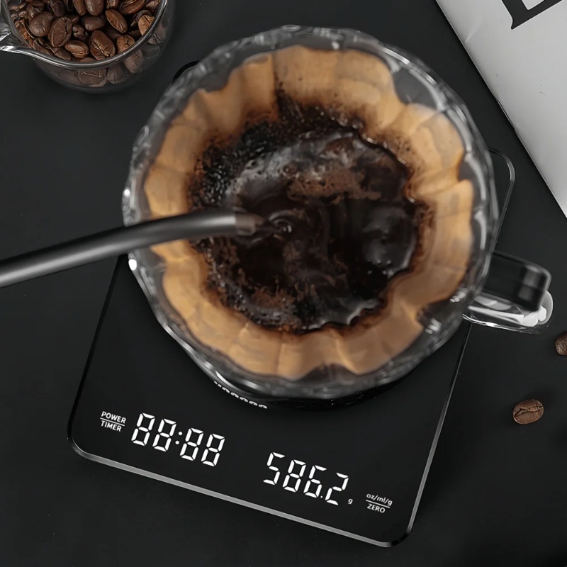정밀 커피 저울 0.1g, 방수 패드, USB LED  - Scale Drip Timer 리뷰 및 가격