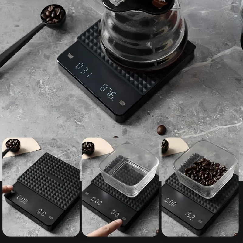 정밀 커피 저울 0.1g, 방수 패드, USB LED  - Scale Drip Timer 리뷰 및 가격